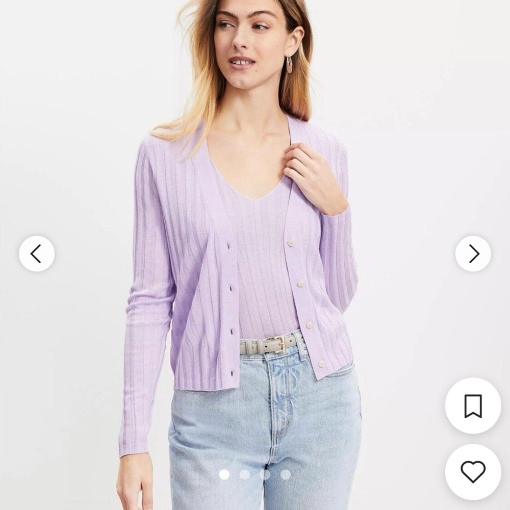 Like new LOFT Women's Lavender Cardigan